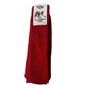 TCK All Sport Tube Socks Red Large Knee High Athletic Soccer Baseball Football